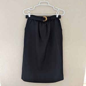 Cape Cod Sportswear Vintage Pencil Skirt Pockets Gold Belt Buckle Size 10 USA